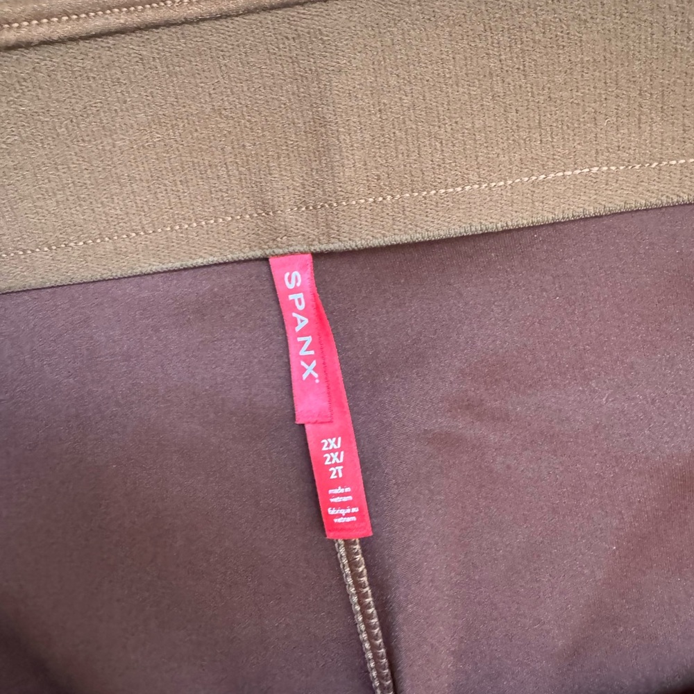 SPANX suede Brown Boot Cut Pants - Picture 3 of 4